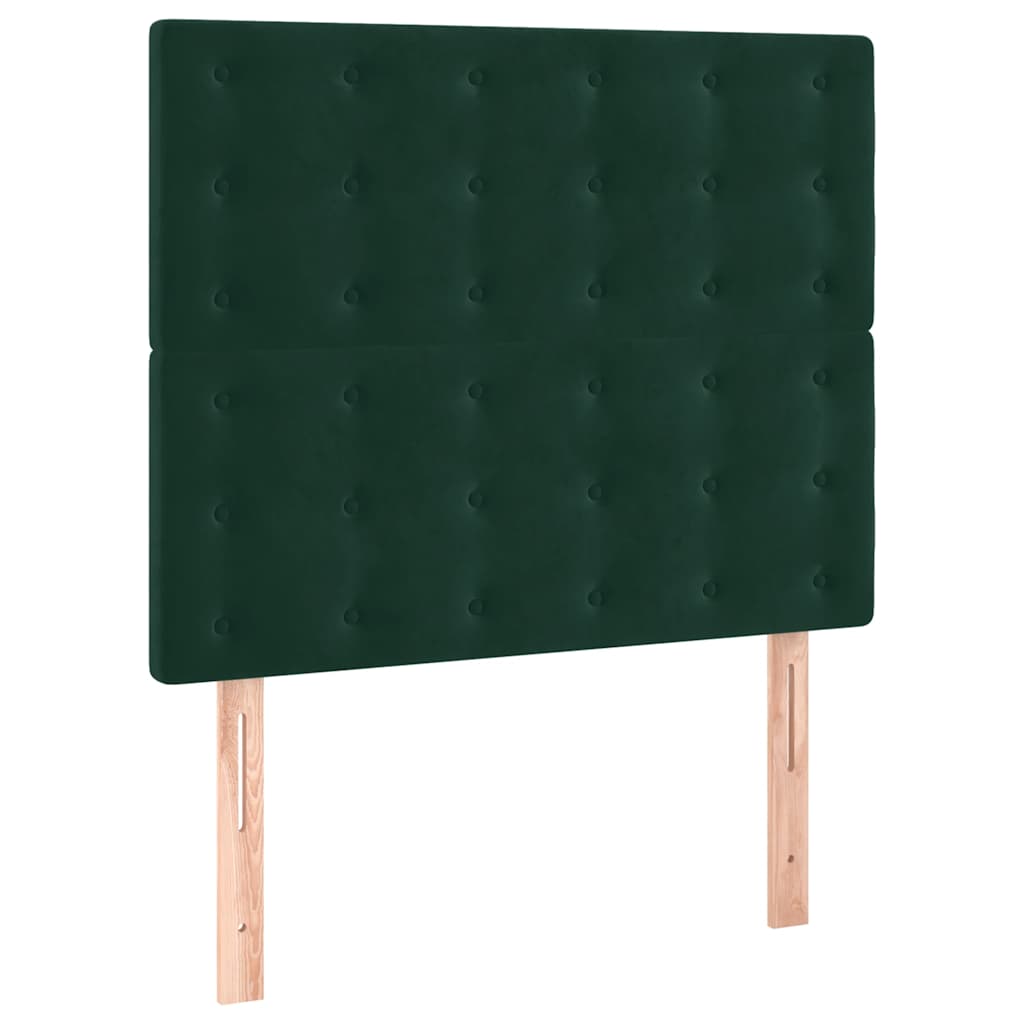 Sommier à lattes de lit avec matelas Vert foncé 100x200 cm - XIOS