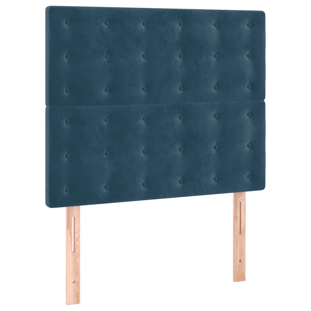 Sommier à lattes de lit avec matelas Bleu foncé 100x200 cm - XIOS