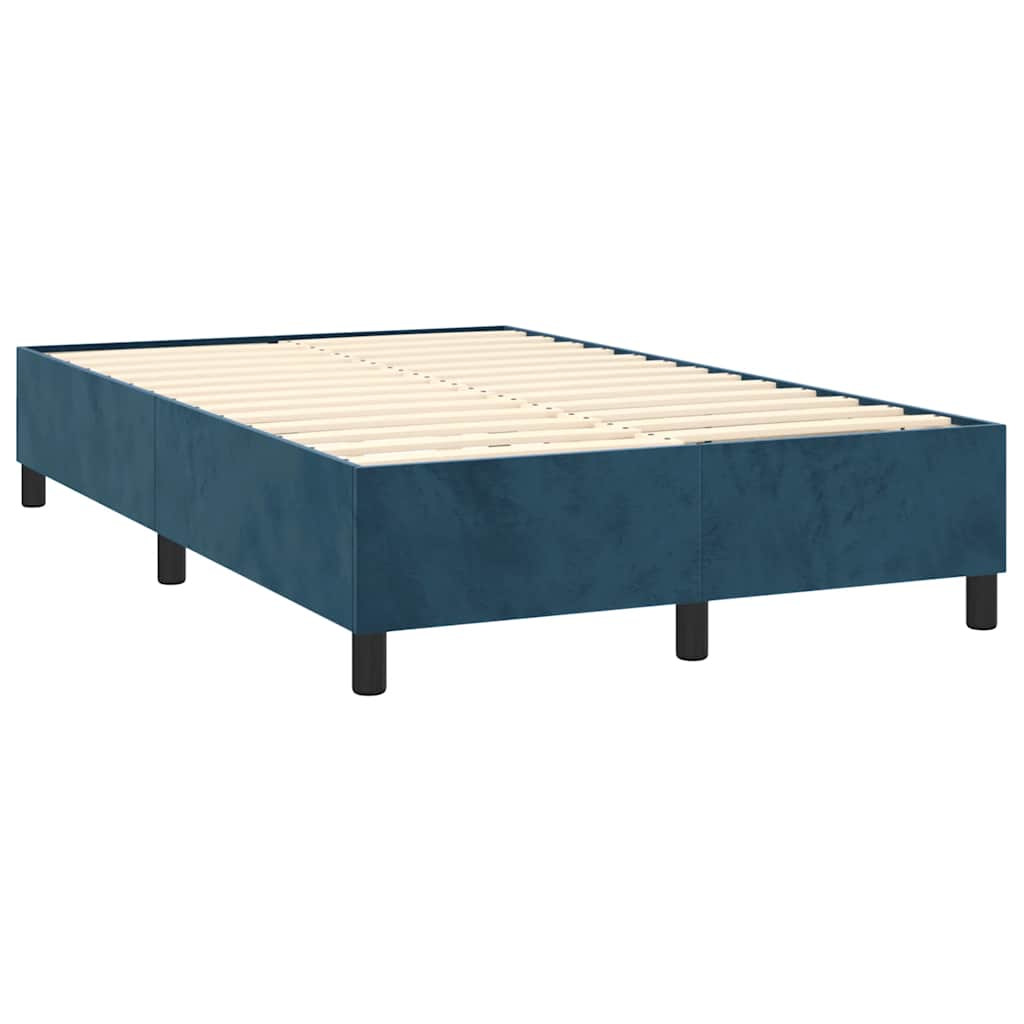 Sommier à lattes de lit et matelas Bleu foncé 120x200cm Velours - XIOS