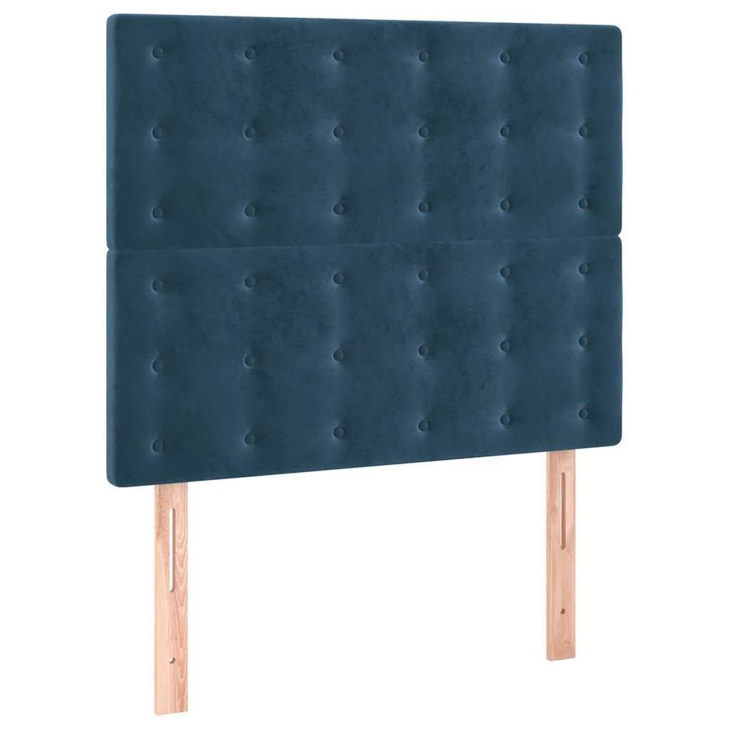 Sommier à lattes de lit et matelas Bleu foncé 120x200cm Velours - XIOS