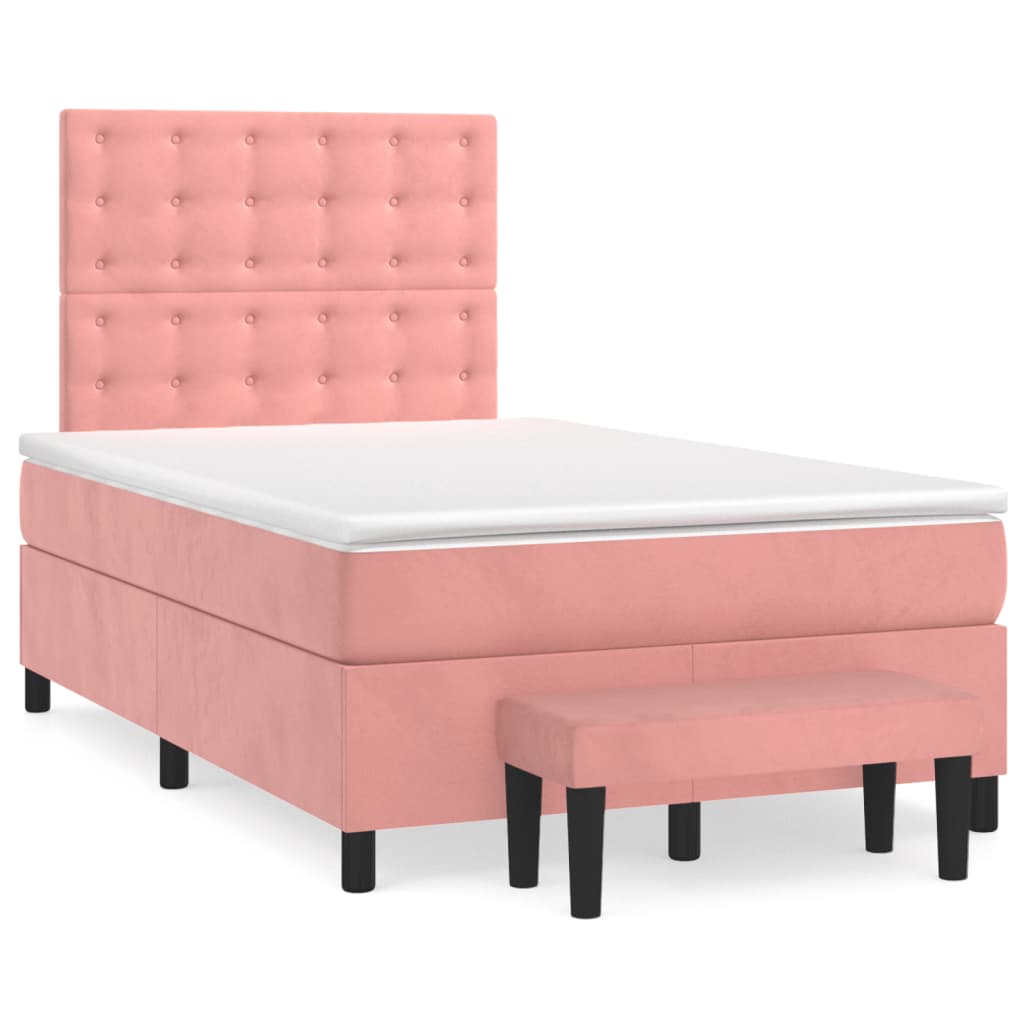 Sommier à lattes de lit avec matelas Rose 120x200 cm Velours - XIOS