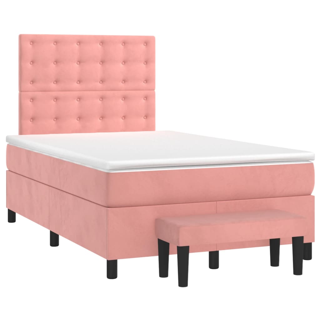 Sommier à lattes de lit avec matelas Rose 120x200 cm Velours - XIOS