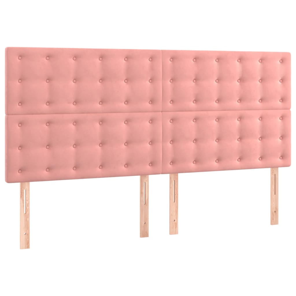 Sommier à lattes de lit avec matelas Rose 160x200 cm Velours - XIOS