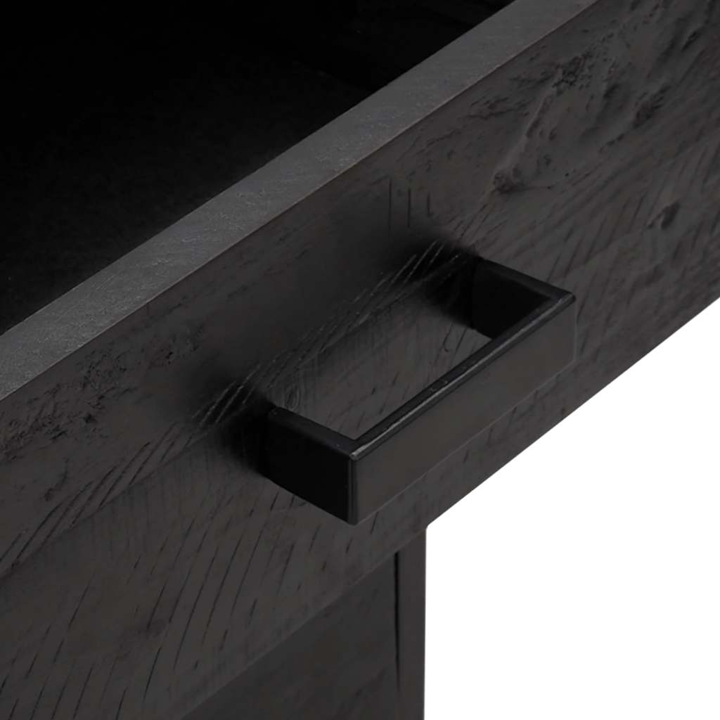 Tables de chevet 2 pcs Noir 40x30x55 cm Bois de pin massif - XIOS