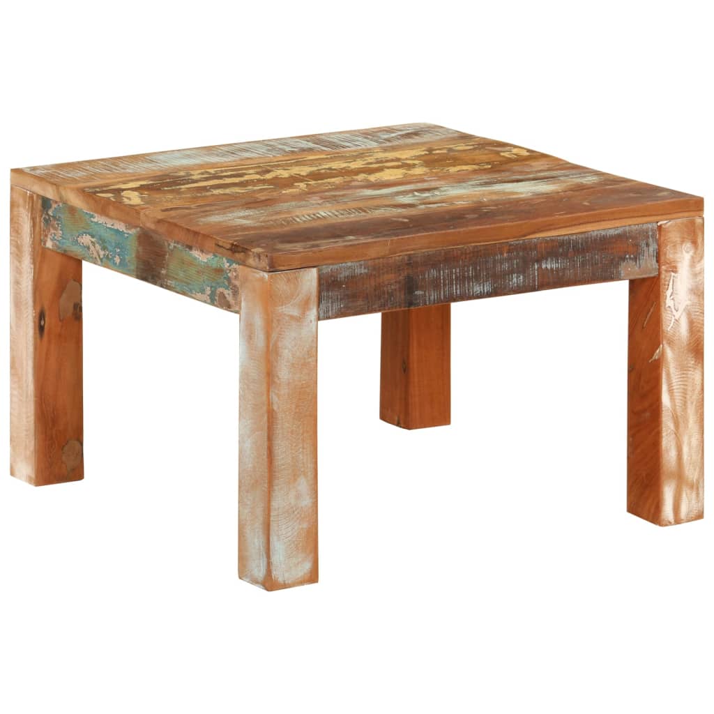 Table basse 55x55x35 cm Bois de récupération massif - XIOS