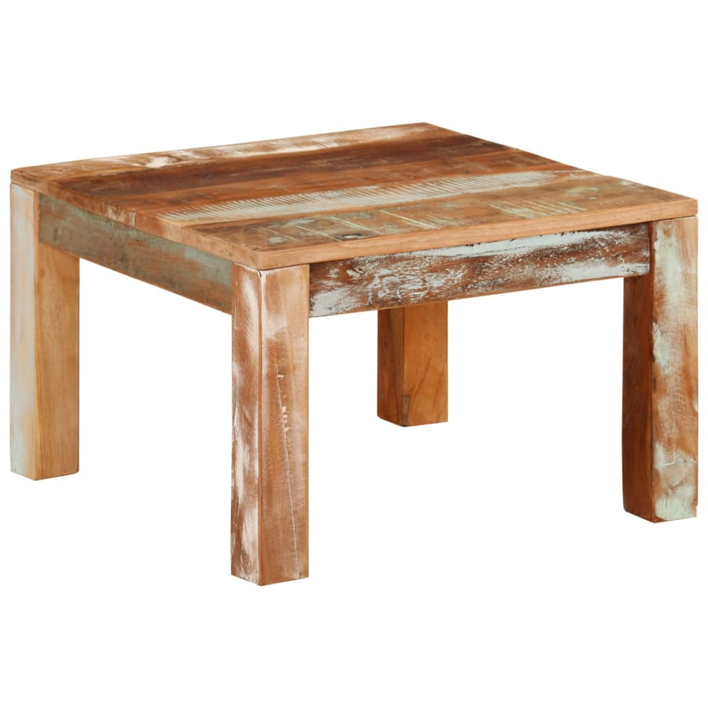 Table basse 55x55x35 cm Bois de récupération massif - XIOS