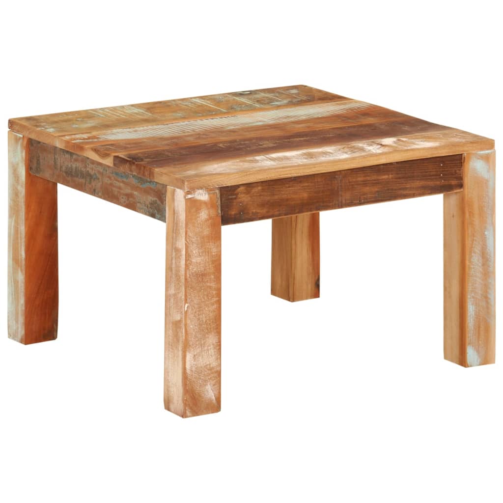 Table basse 55x55x35 cm Bois de récupération massif - XIOS