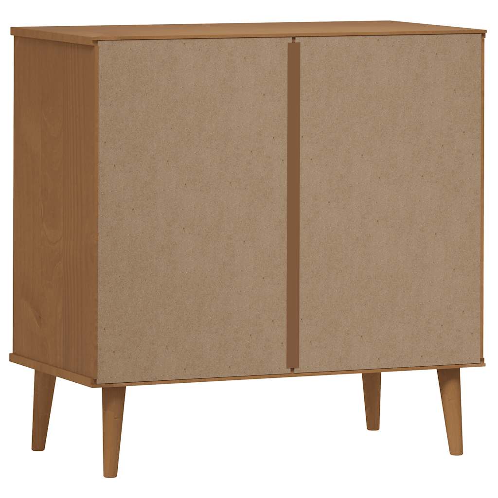 Commode MOLDE Marron 80x40x80 cm Bois de pin solide - XIOS