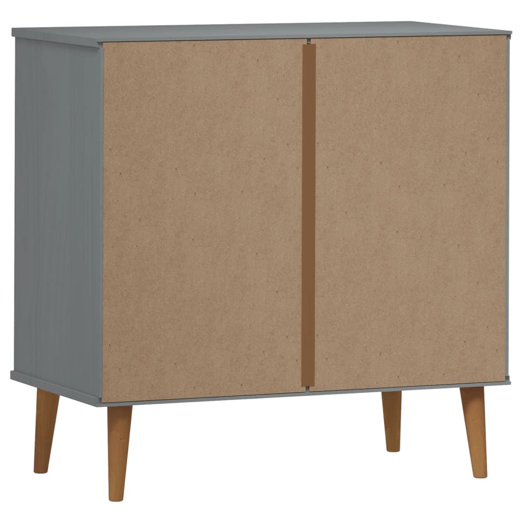 Commode MOLDE Gris 80x40x80 cm Bois de pin massif - XIOS