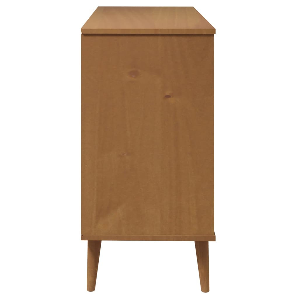 Commode MOLDE Marron 113x40x80 cm Bois de pin massif - XIOS