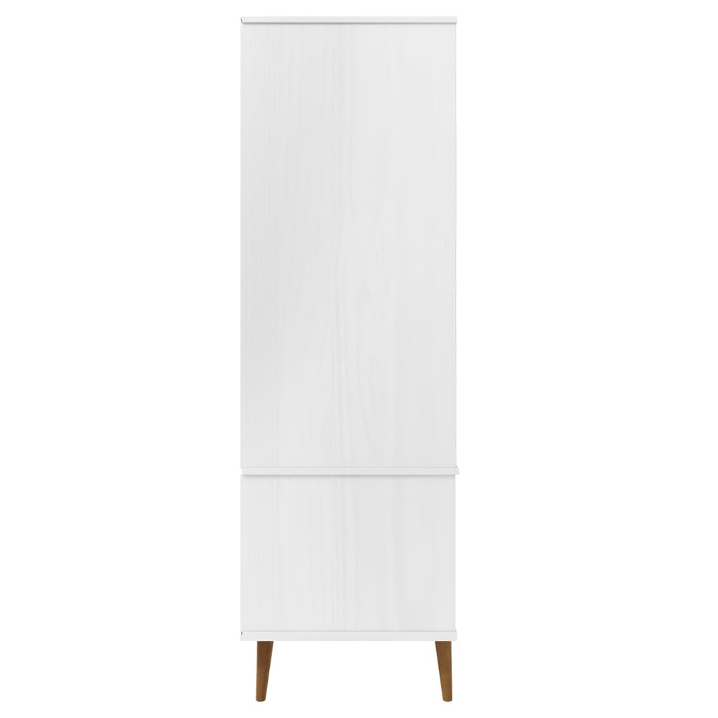 Garde-robe MOLDE Blanc 90x55x175 cm Bois massif de pin - XIOS
