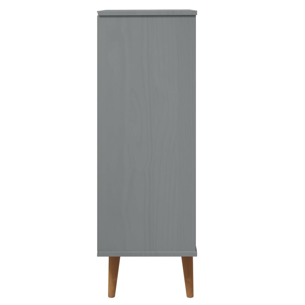 Armoire à chaussures MOLDE Gris 59,5x35x103 cm Bois de pin - XIOS