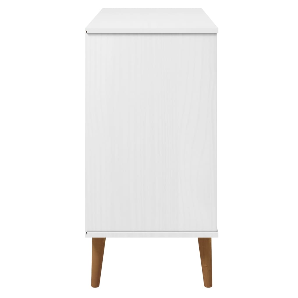Buffet MOLDE Blanc 90x40x80 cm Bois massif de pin - XIOS