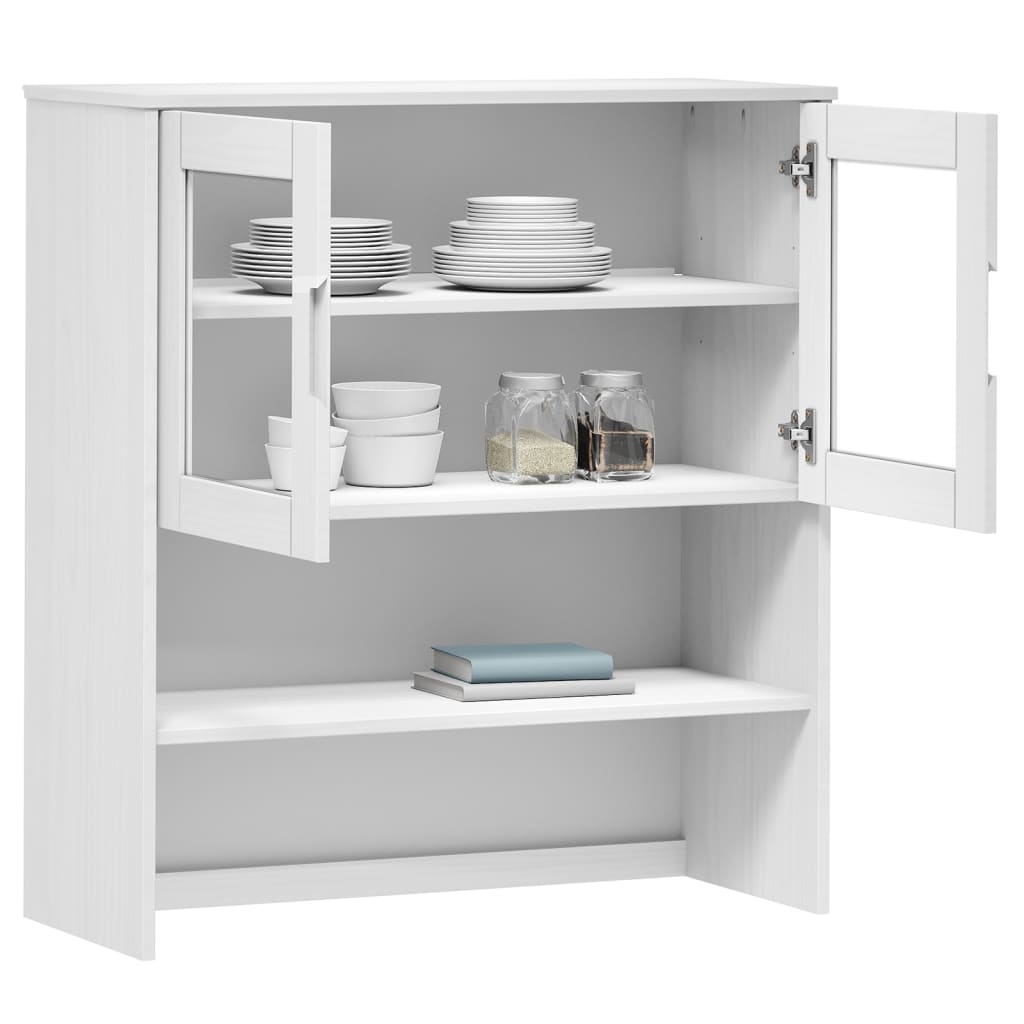 Dessus de buffet MOLDE Blanc 90x35x100 cm Bois massif de pin - XIOS