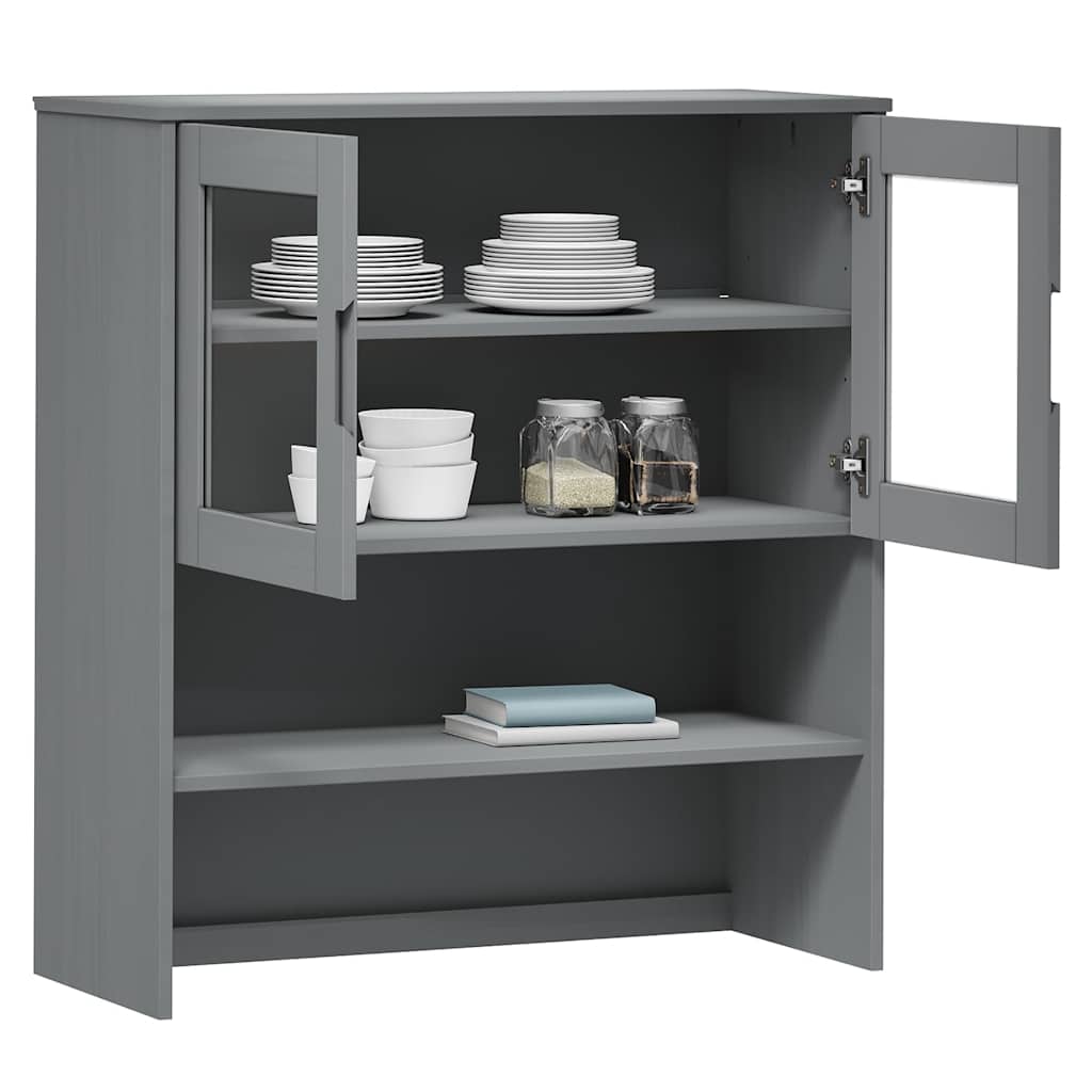 Dessus de buffet MOLDE Gris 90x35x100 cm Bois massif de pin - XIOS