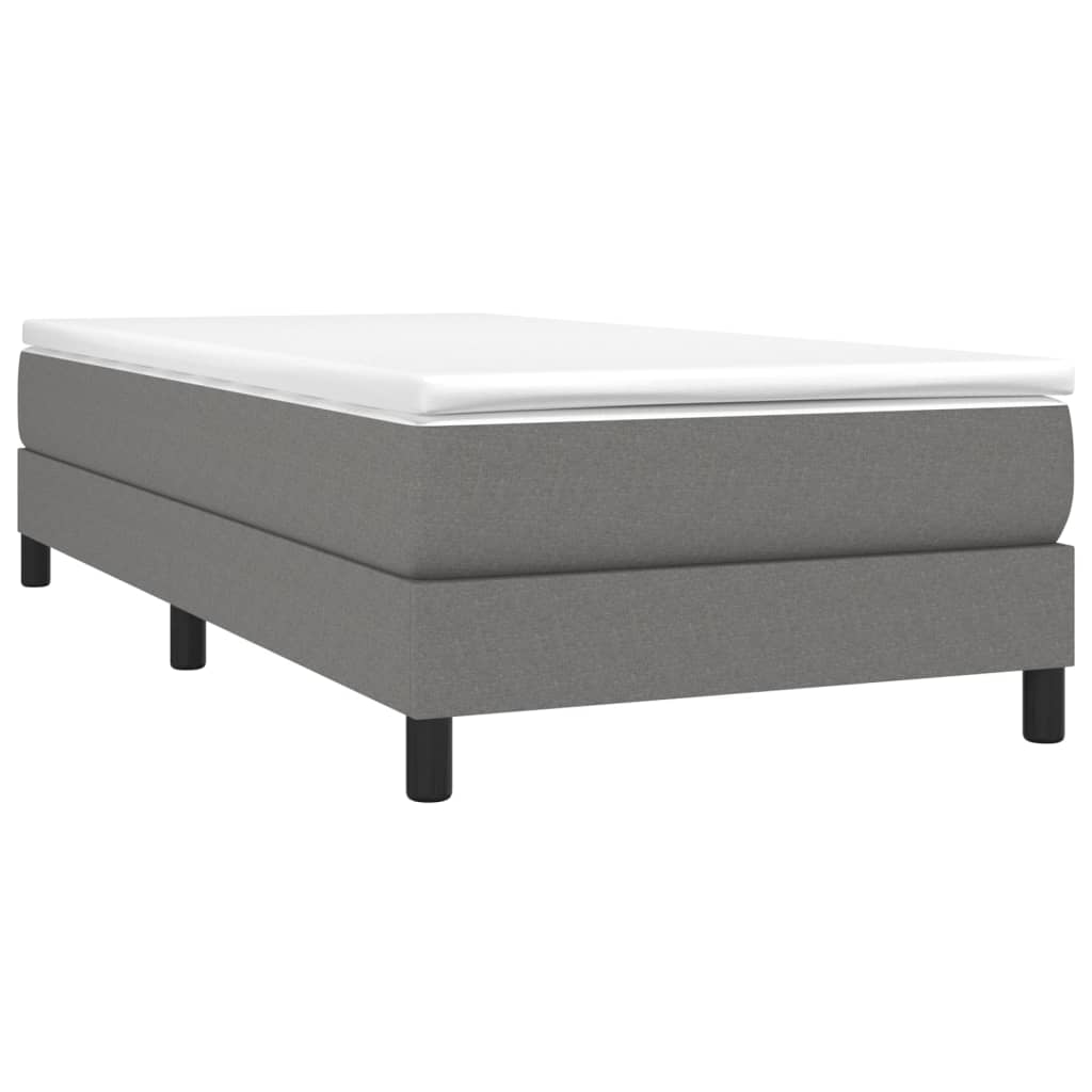 Sommier à lattes de lit avec matelas Gris foncé 80x200 cm Tissu - XIOS
