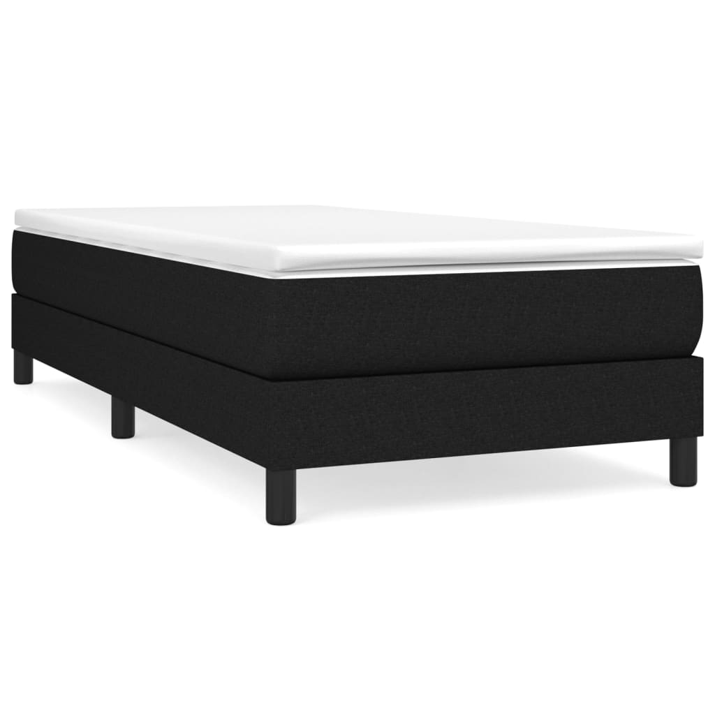 Sommier à lattes de lit avec matelas Noir 90x190 cm Tissu - XIOS