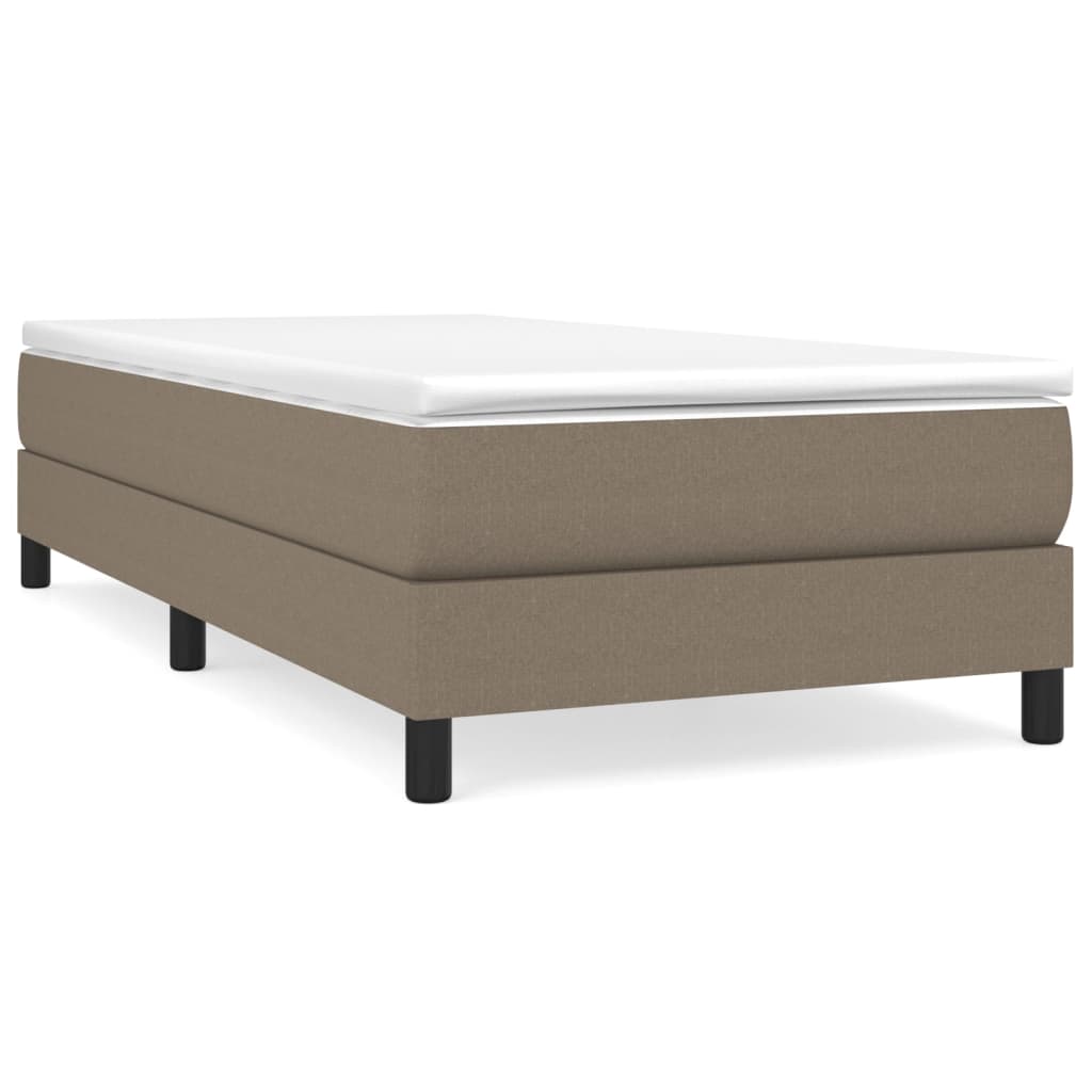 Sommier à lattes de lit avec matelas Taupe 90x190 cm Tissu - XIOS