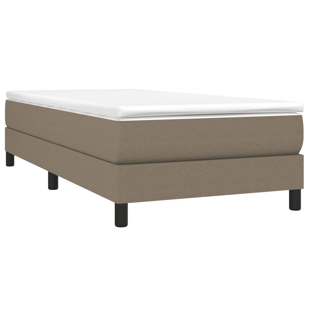 Sommier à lattes de lit avec matelas Taupe 90x200 cm Tissu - XIOS