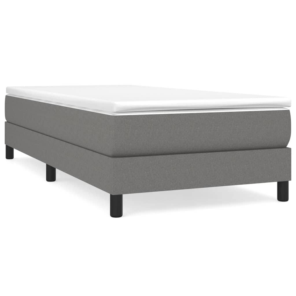 Sommier à lattes de lit avec matelas Gris foncé 100x200cm Tissu - XIOS