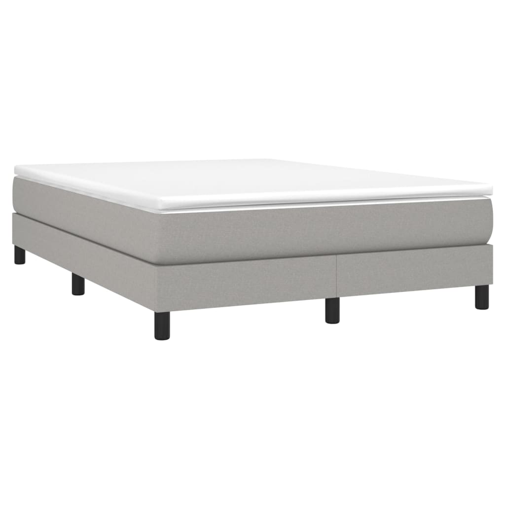 Sommier à lattes de lit avec matelas Gris clair 140x190cm Tissu - XIOS