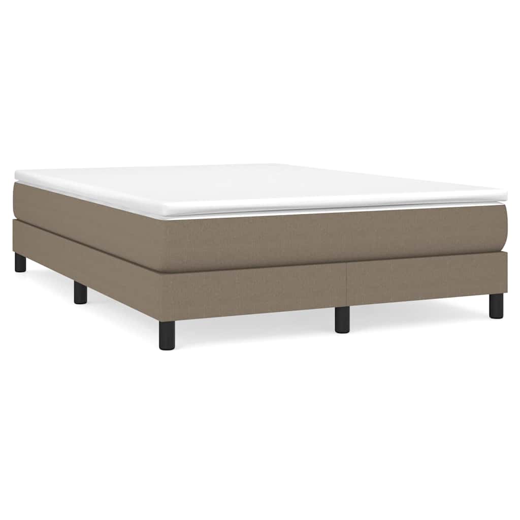 Sommier à lattes de lit avec matelas Taupe 140x190 cm Tissu - XIOS