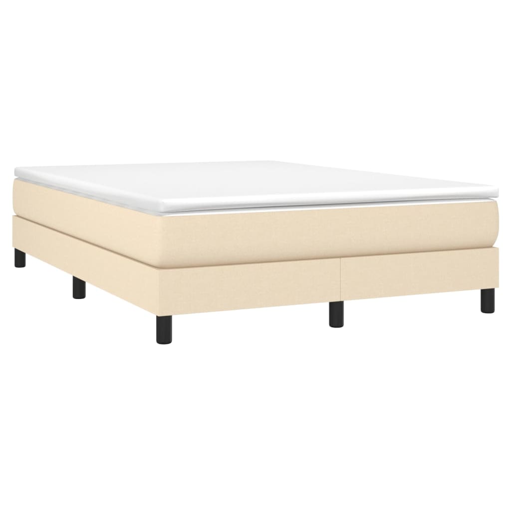 Sommier à lattes de lit avec matelas Crème 140x190 cm Tissu - XIOS