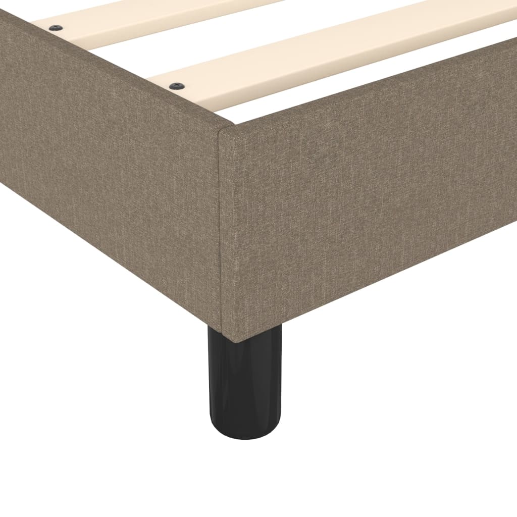 Sommier à lattes de lit avec matelas Taupe 140x200 cm Tissu - XIOS