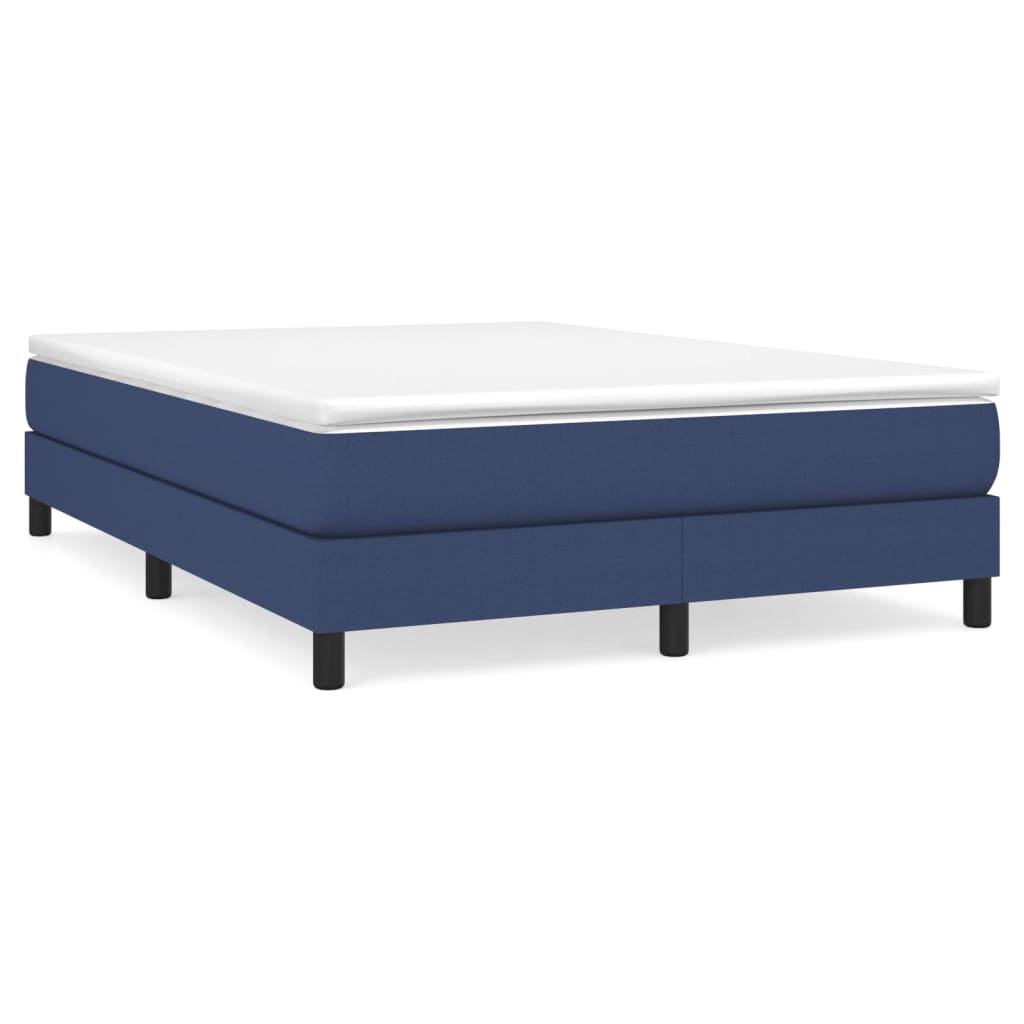 Sommier à lattes de lit avec matelas Bleu 140x200 cm Tissu - XIOS