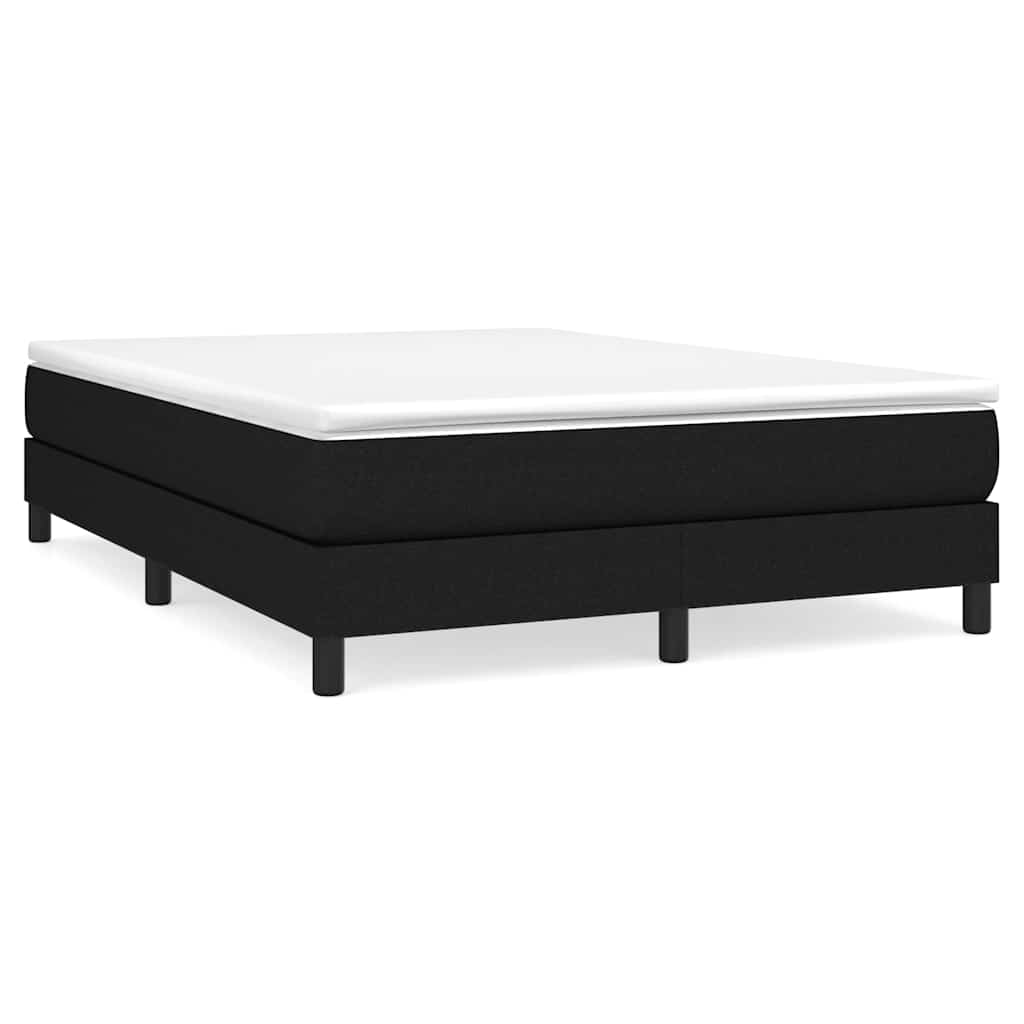 Sommier à lattes de lit avec matelas Noir 160x200 cm Tissu