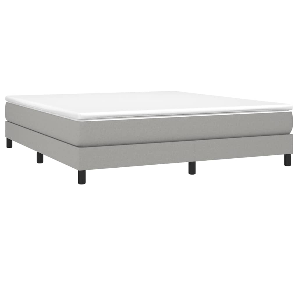Sommier à lattes de lit avec matelas Gris clair 180x200cm Tissu - XIOS