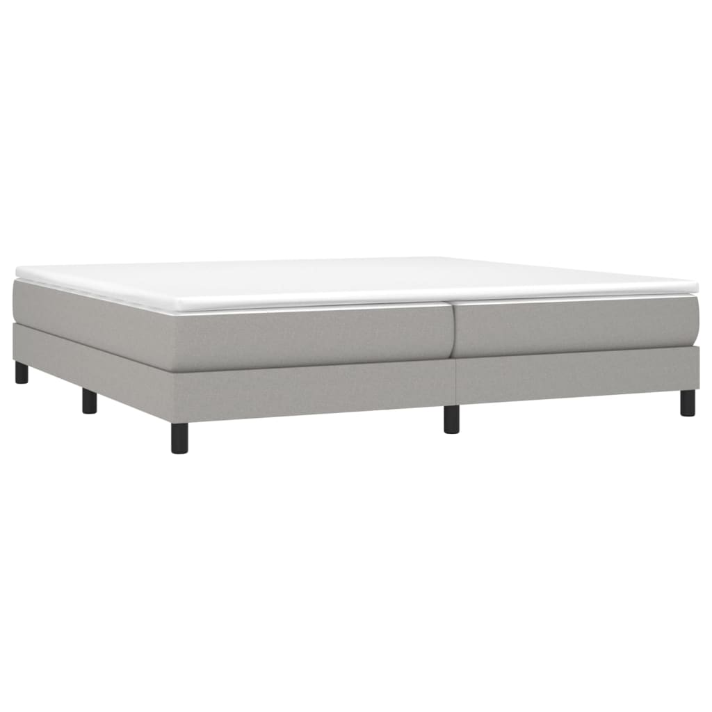 Sommier à lattes de lit avec matelas Gris clair 200x200cm Tissu - XIOS