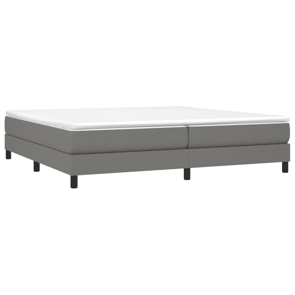 Sommier à lattes de lit avec matelas Gris foncé 200x200cm Tissu - XIOS