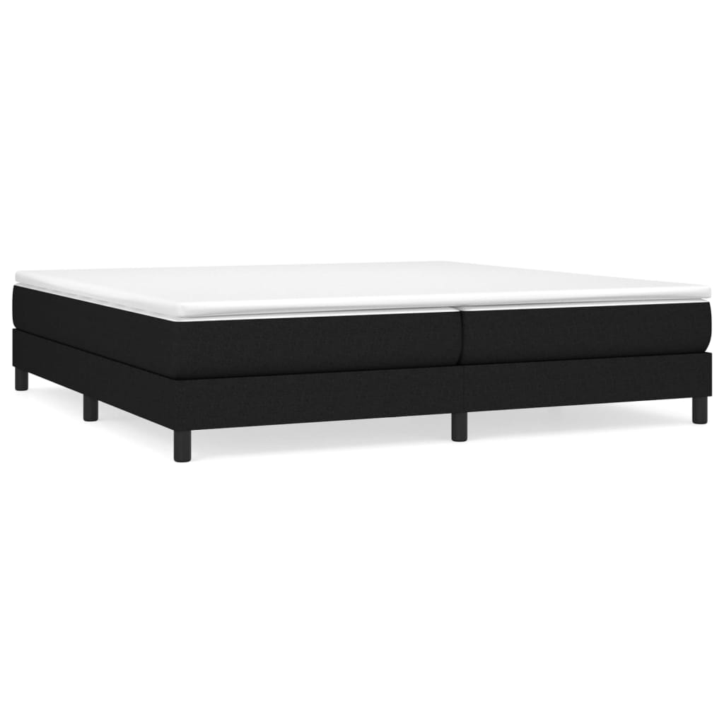 Sommier à lattes de lit avec matelas Noir 200x200 cm Tissu - XIOS
