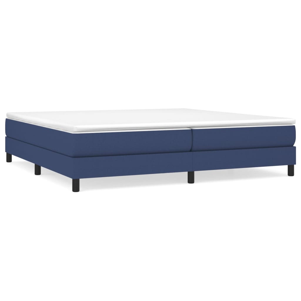Sommier à lattes de lit avec matelas Bleu 200x200 cm Tissu - XIOS