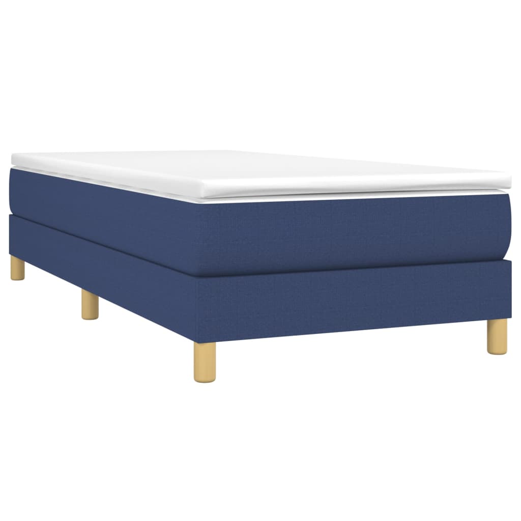 Sommier à lattes de lit avec matelas Bleu 90x190 cm Tissu - XIOS