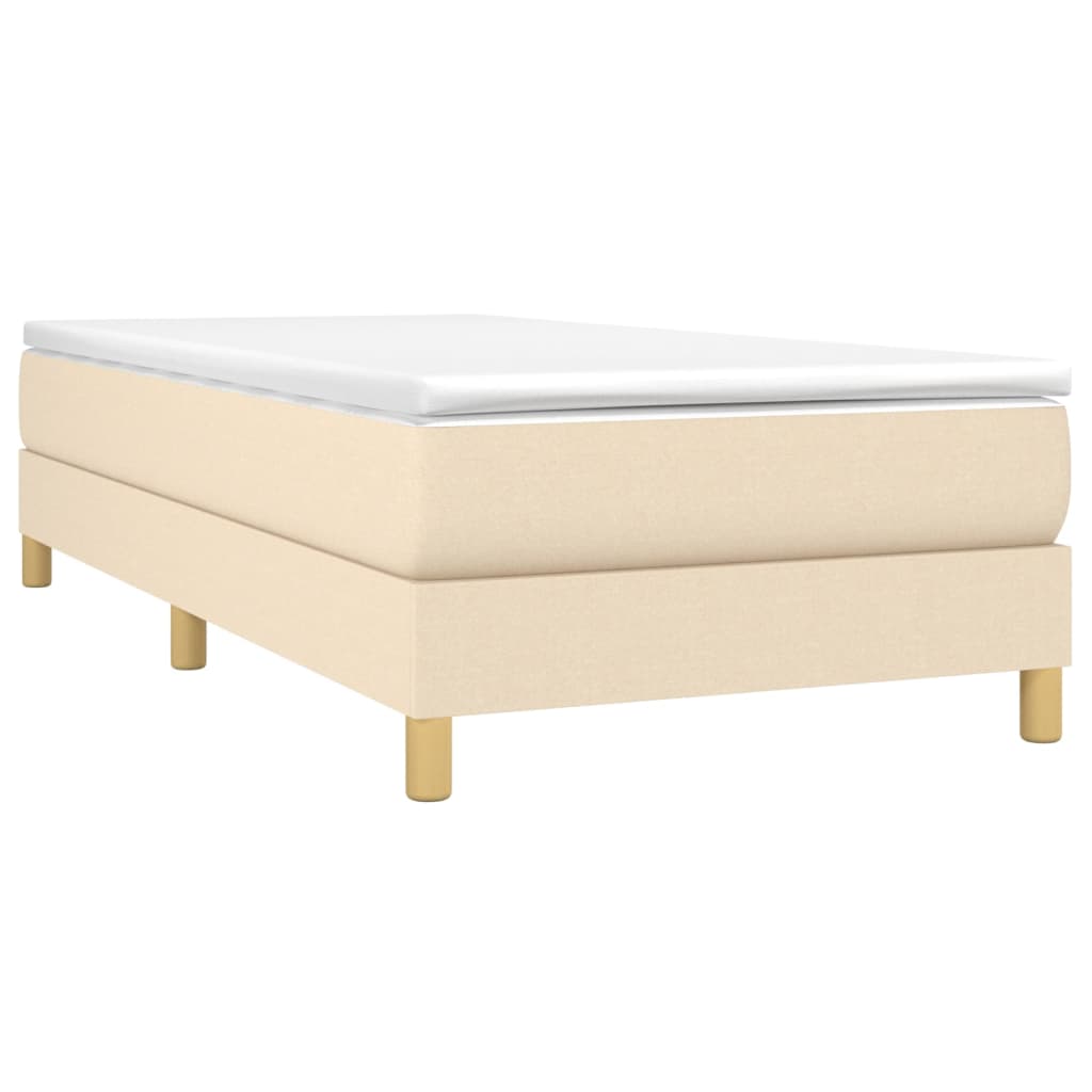 Sommier à lattes de lit avec matelas Crème 90x200 cm Tissu - XIOS