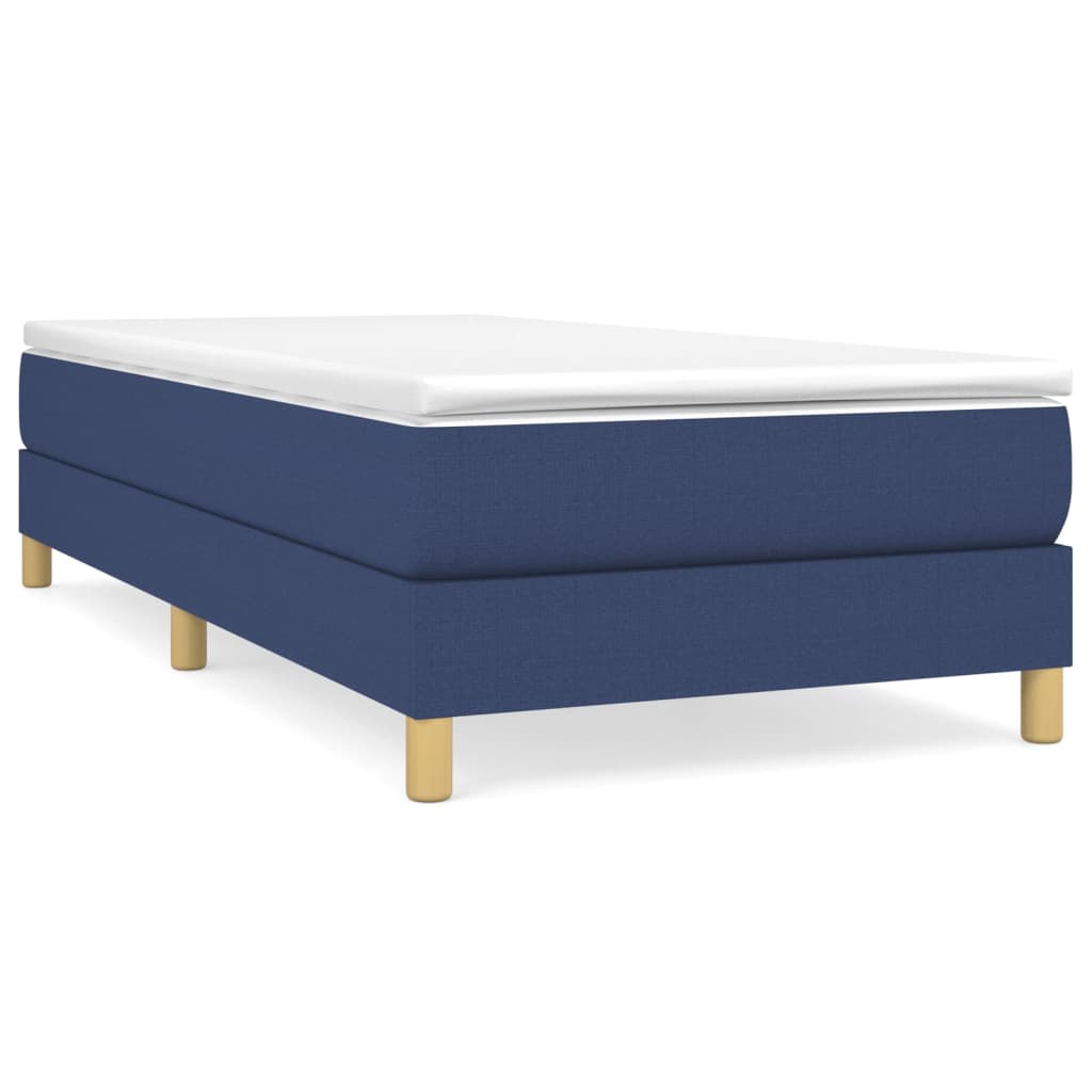 Sommier à lattes de lit avec matelas Bleu 90x200 cm Tissu - XIOS
