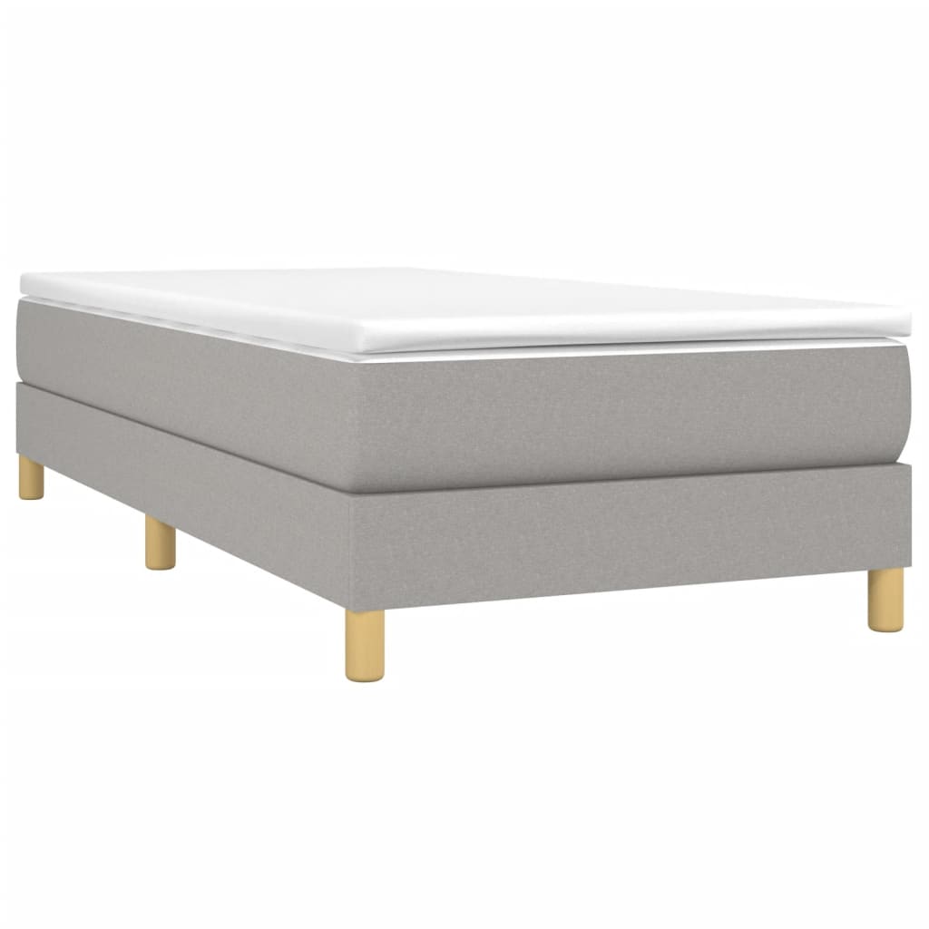 Sommier à lattes de lit avec matelas Gris clair 100x200cm Tissu - XIOS