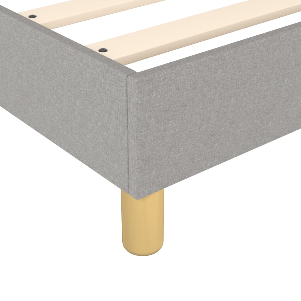 Sommier à lattes de lit avec matelas Gris clair 100x200cm Tissu - XIOS