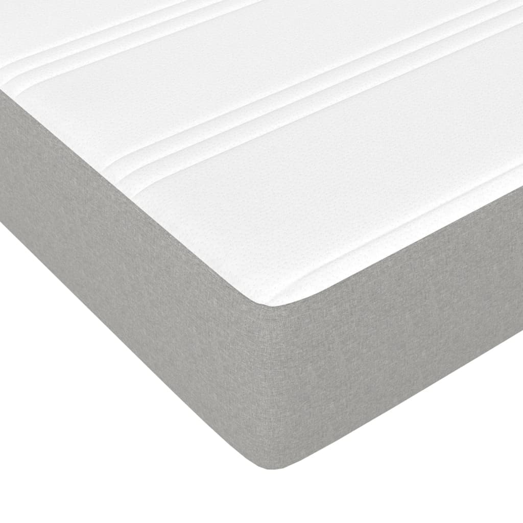 Sommier à lattes de lit avec matelas Gris clair 100x200cm Tissu - XIOS