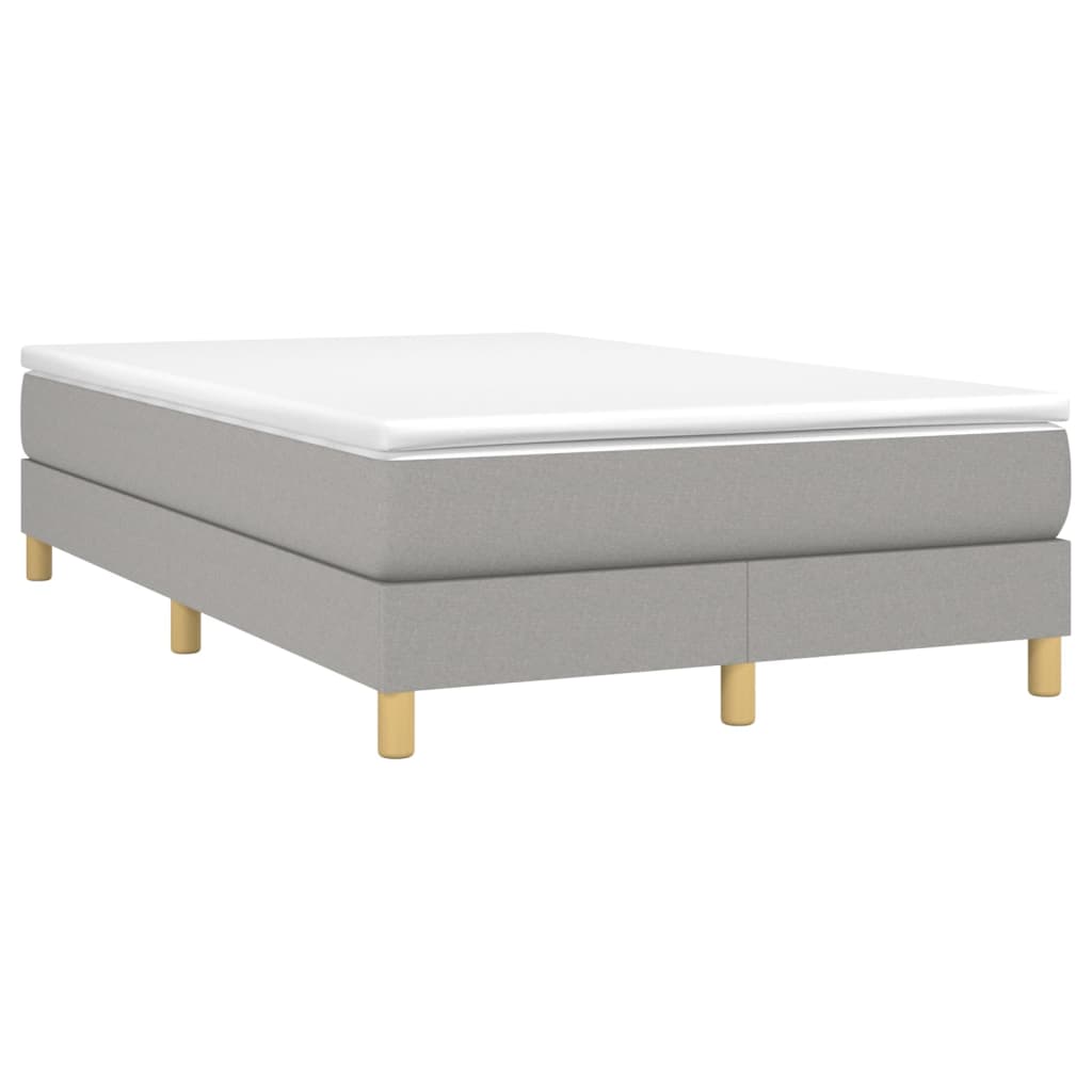 Sommier à lattes de lit avec matelas Gris clair 120x200cm Tissu - XIOS