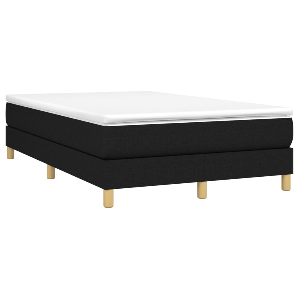 Sommier à lattes de lit avec matelas Noir 120x200 cm Tissu - XIOS