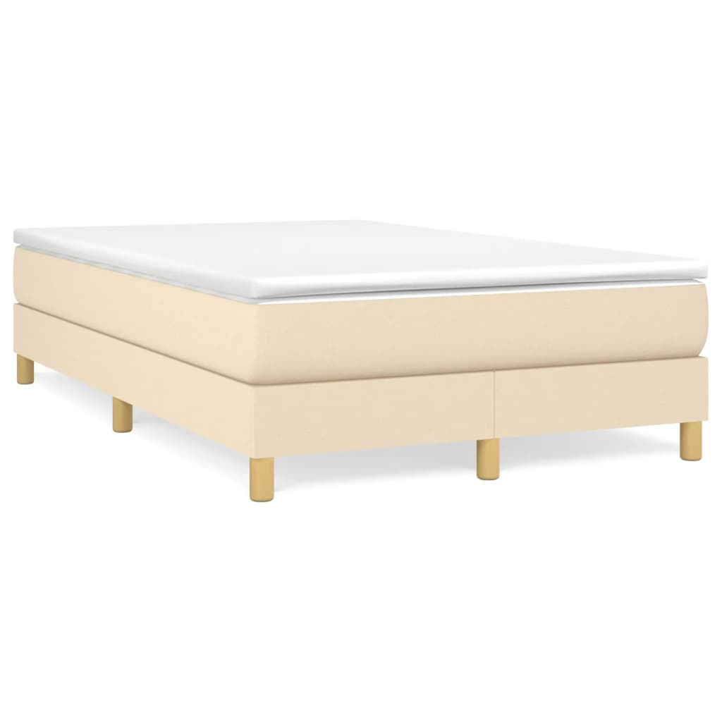Sommier à lattes de lit avec matelas Crème 120x200 cm Tissu - XIOS