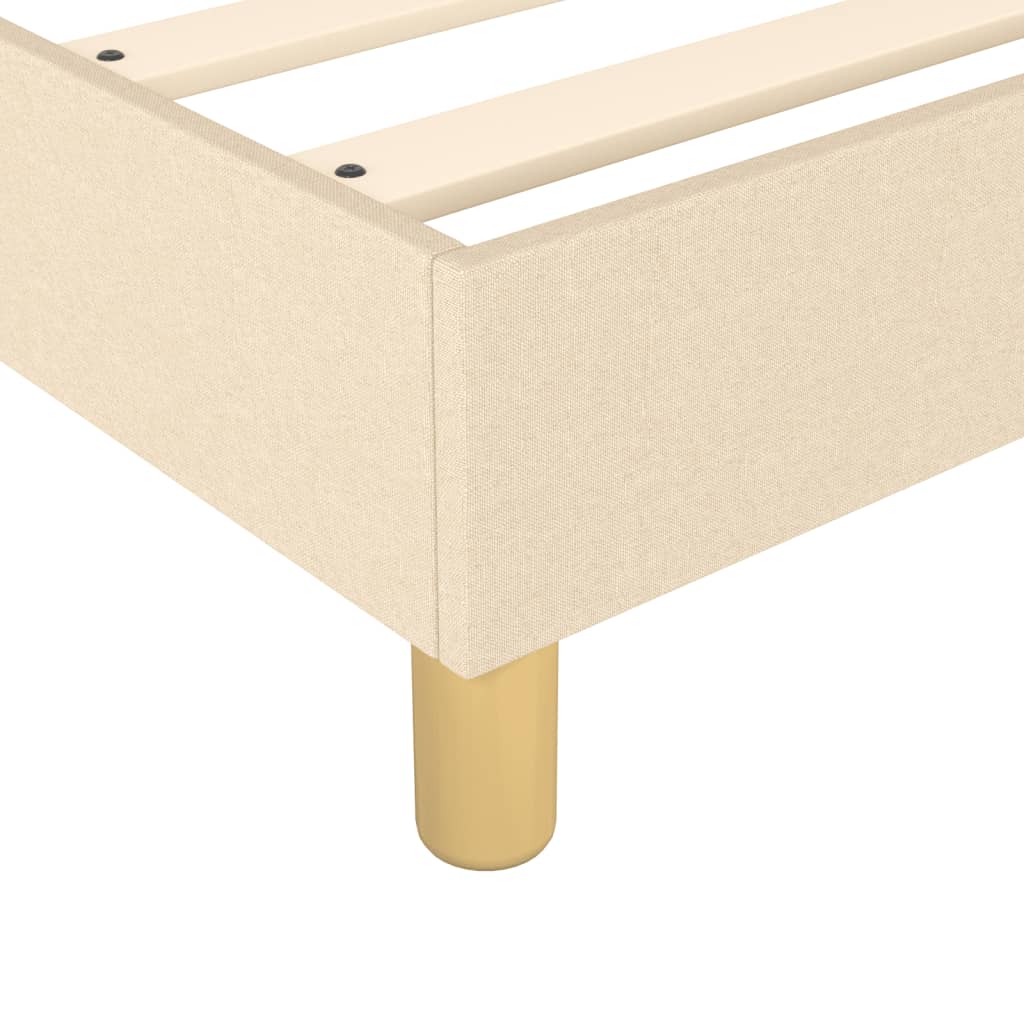 Sommier à lattes de lit avec matelas Crème 120x200 cm Tissu - XIOS