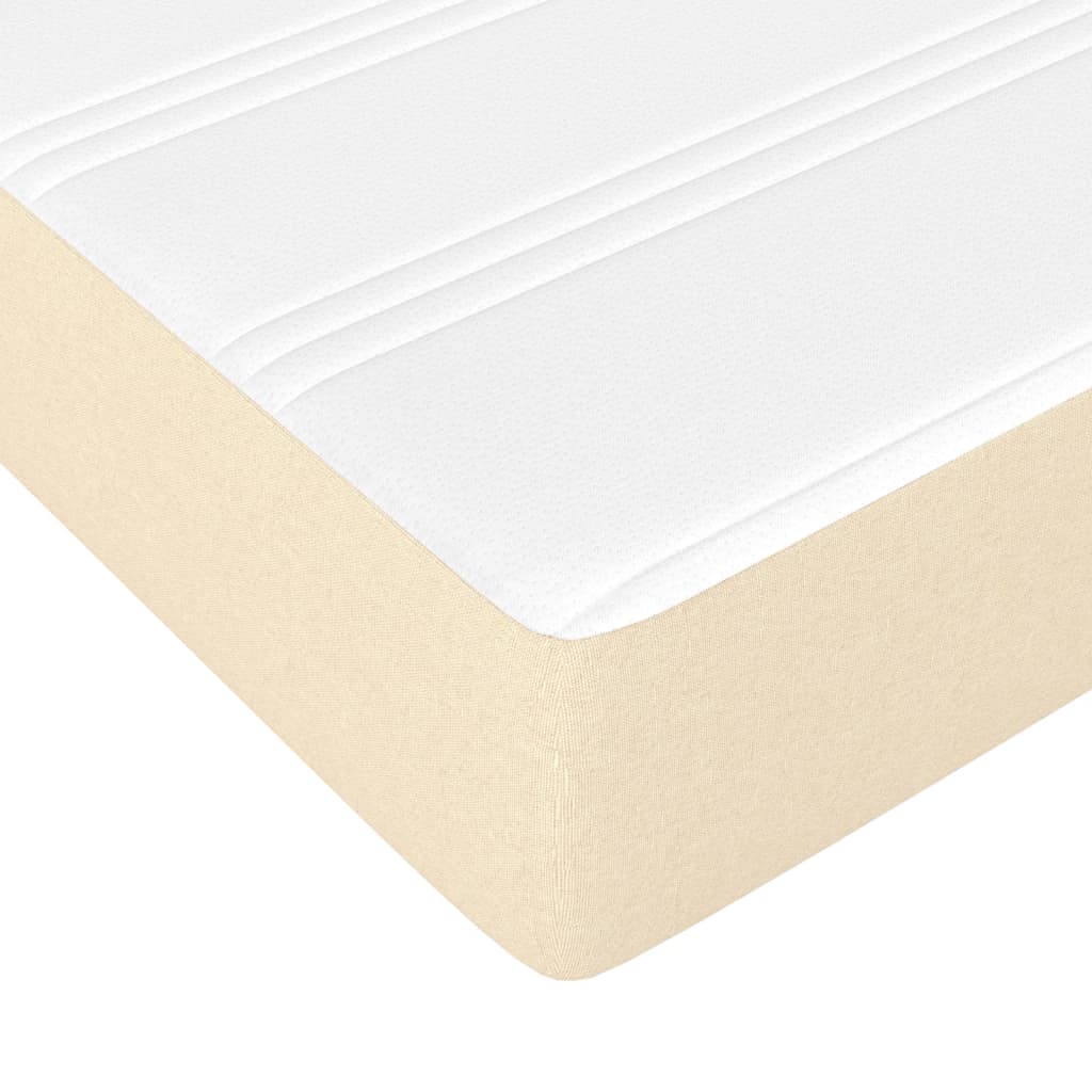 Sommier à lattes de lit avec matelas Crème 120x200 cm Tissu - XIOS