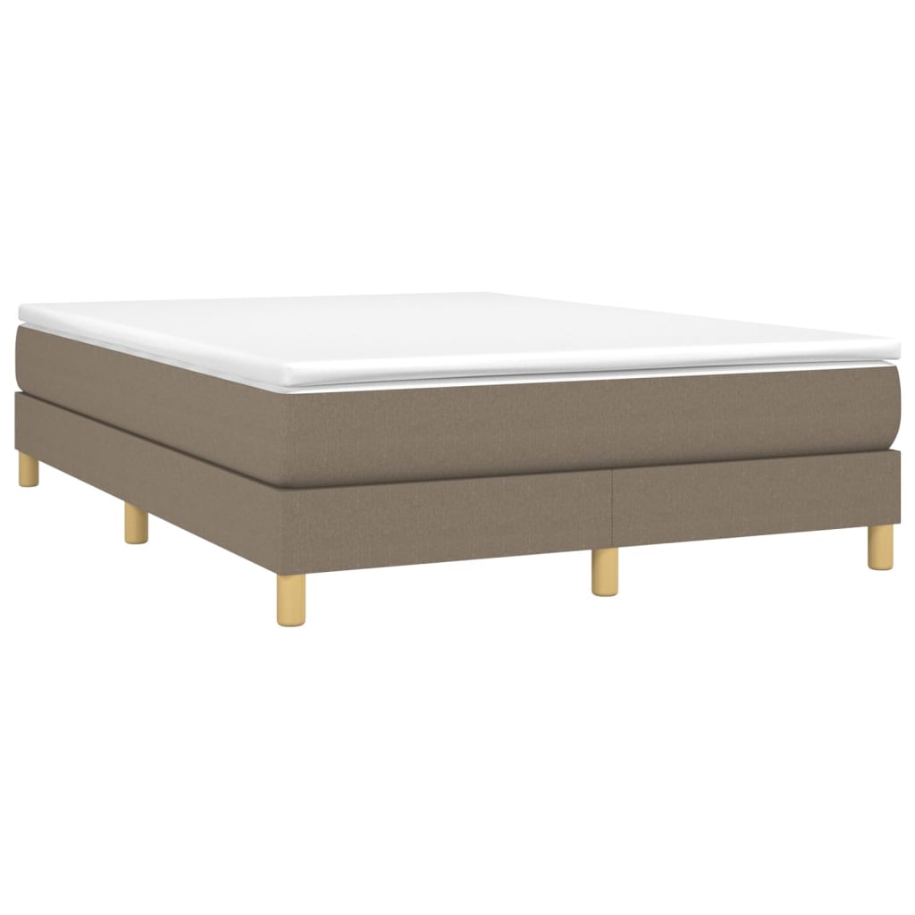 Sommier à lattes de lit avec matelas Taupe 140x200 cm Tissu - XIOS
