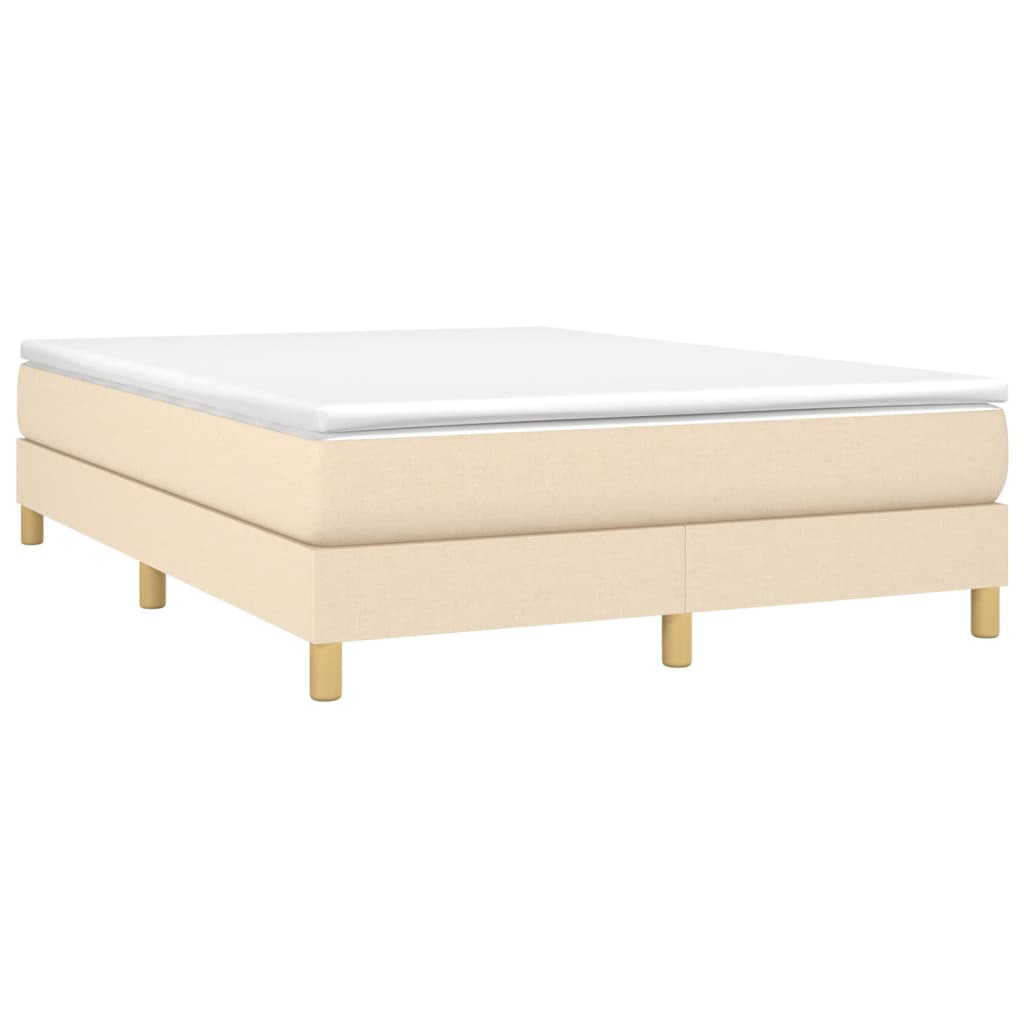 Sommier à lattes de lit avec matelas Crème 140x200 cm Tissu - XIOS