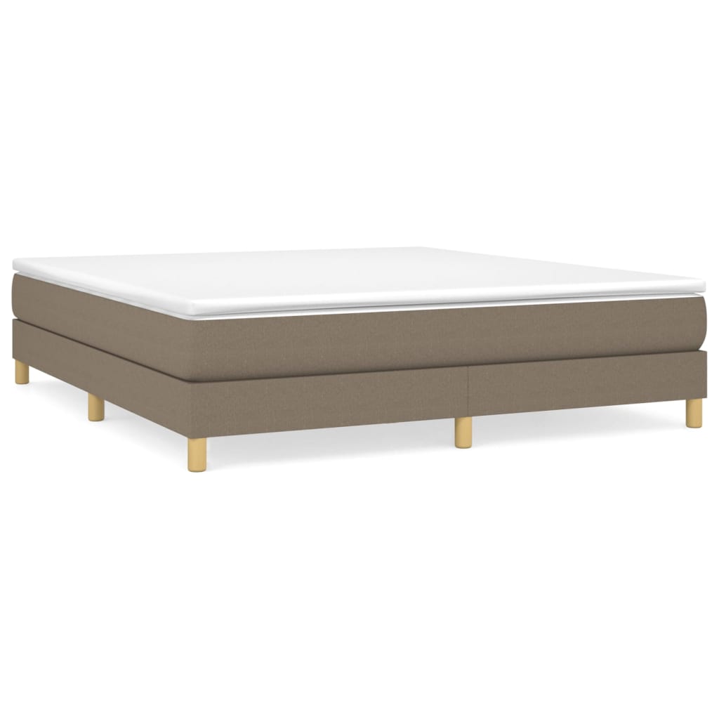 Sommier à lattes de lit avec matelas Taupe 160x200 cm Tissu - XIOS