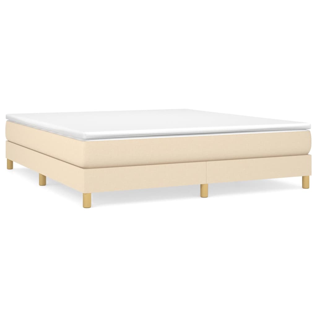 Sommier à lattes de lit avec matelas Crème 160x200 cm Tissu - XIOS